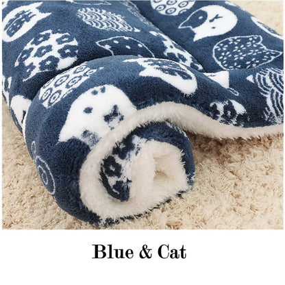 Pet Sleeping Mat Warm Dog Bed Soft Fleece Pet Blanket Cat Litter Puppy Sleep Mat Lovely Mattress Cushion for Small Large Dogs