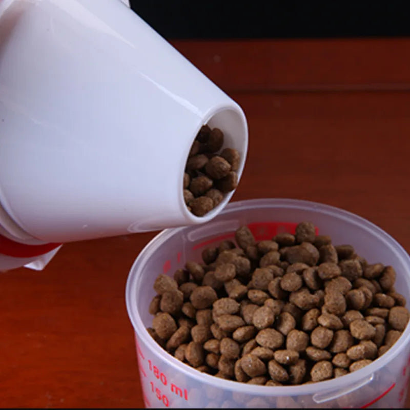 Pet Dog Food Box Sealed Storage Bucket Cat Food Box Moisture-Proof Rice Barrel Miscellaneous Grain Pet Food Barrel Measuring Cup