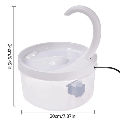 2L Pet Cat Fountain LED Blue Light USB Powered Automatic Water Dispenser Cat Feeder Drink Filter for Cats Dogs Pet Supplier