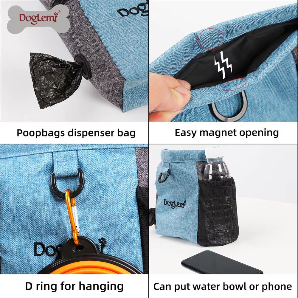 Professional Pet Treat Dog Pouch Tote Bag Waist Bag Multifunction Training Dog Helpers for Dogs German Shepherd Mascotas