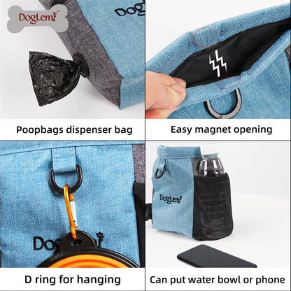 Professional Pet Treat Dog Pouch Tote Bag Waist Bag Multifunction Training Dog Helpers for Dogs German Shepherd Mascotas